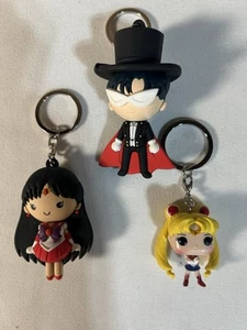 Monogram 3D Figural Key Chain Sailor Moon Series: Tuxedo Mask, Serena, Mars - Picture 1 of 5