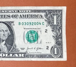 March 9, 2004 ; 3 September 2004 (B 03092004 C) Birthday Note $1 One Dollar Bill - Picture 1 of 3