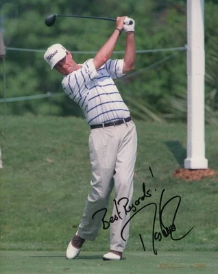 FOTO AUTÓGRAFA FIRMADA DAVIS LOVE III 8X10 - PGA MAJOR CHAMPION, ICONO DE GOLF, PELOTA Foto 1 de 2