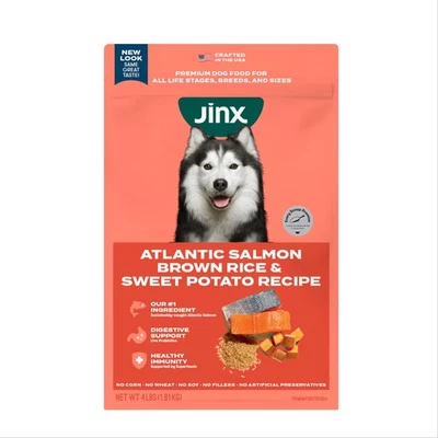 Comida seca para perros Jinx salmón, arroz integral y batata, bolsa de 4 libras nueva Foto 1 de 4