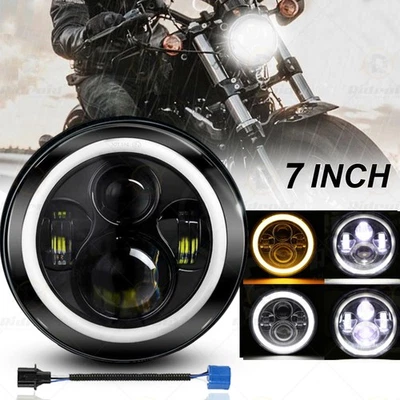 For Victory V92 C/SC/TC Kingpin Vegas 7" LED Headlight Projector Turn Signal DRL - Image 1 of 4