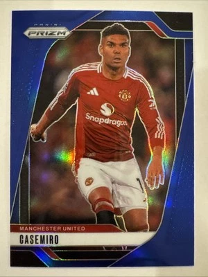 2024-25 Panini Prizm EPL CASEMIRO Blue Prizm /299 #127 Manchester United - Image 1 of 3