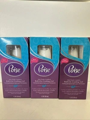 Gel Poise Hot Flash Comfort Roll-On Cooling 1. Paquete de 3 lavado femenino de 2 oz NUEVO Foto 1 de 4