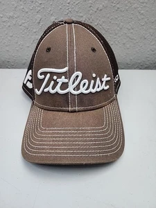 Titleist Golf Tour Performance Mesh FJ/ProV1 Hat/Cap Brown Large-XL New Era - Picture 1 of 8