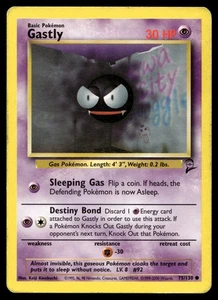 Gastly 075/130 Pokemon Base Set 2  Non Holo (MP) - Picture 1 of 2