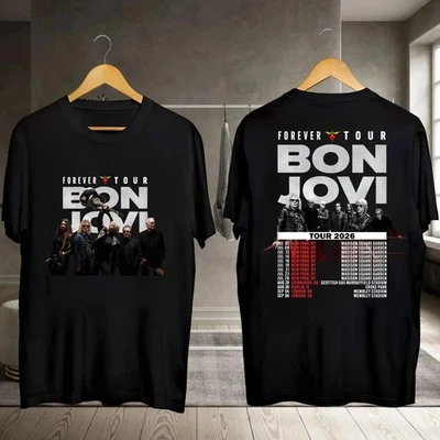 Bon Jovi 2026 Forever Tour T-shirt, Bon Jovi 2026 Concert, Bon Jovi Rock T-Shirt - Image 1 of 4