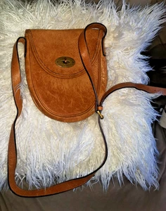 Vintage Mulberry Leather Crossbody bag small with adj strap - Picture 1 of 14