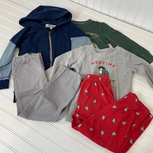 Vintage Havana/Andy & Evan/Carter’s Zipped Hoodie Chino Pants Pajamas Size 4 - Picture 1 of 10