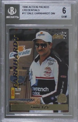 1996 Pinnacle Action Packed Dale Earnhardt #17 BGS 6 HOF - Image 1 of 2