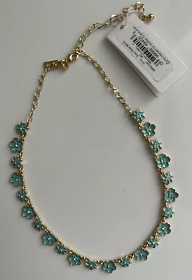 Gargantilla Kate Spade NY Graciosa Flor Floral Azul Declaración Collar WBRU7567 NUEVO Foto 1 de 4