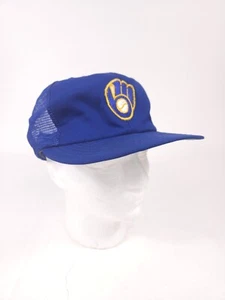 Vtg Annco Milwaukee Brewers Baseball Hat Snapback Cap Made In USA - Picture 1 of 10