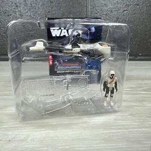 Star Wars Micro Galaxy Squadron RARE CHASE Series 1 Biker Scout trooper w/ Grogu - Picture 1 of 6