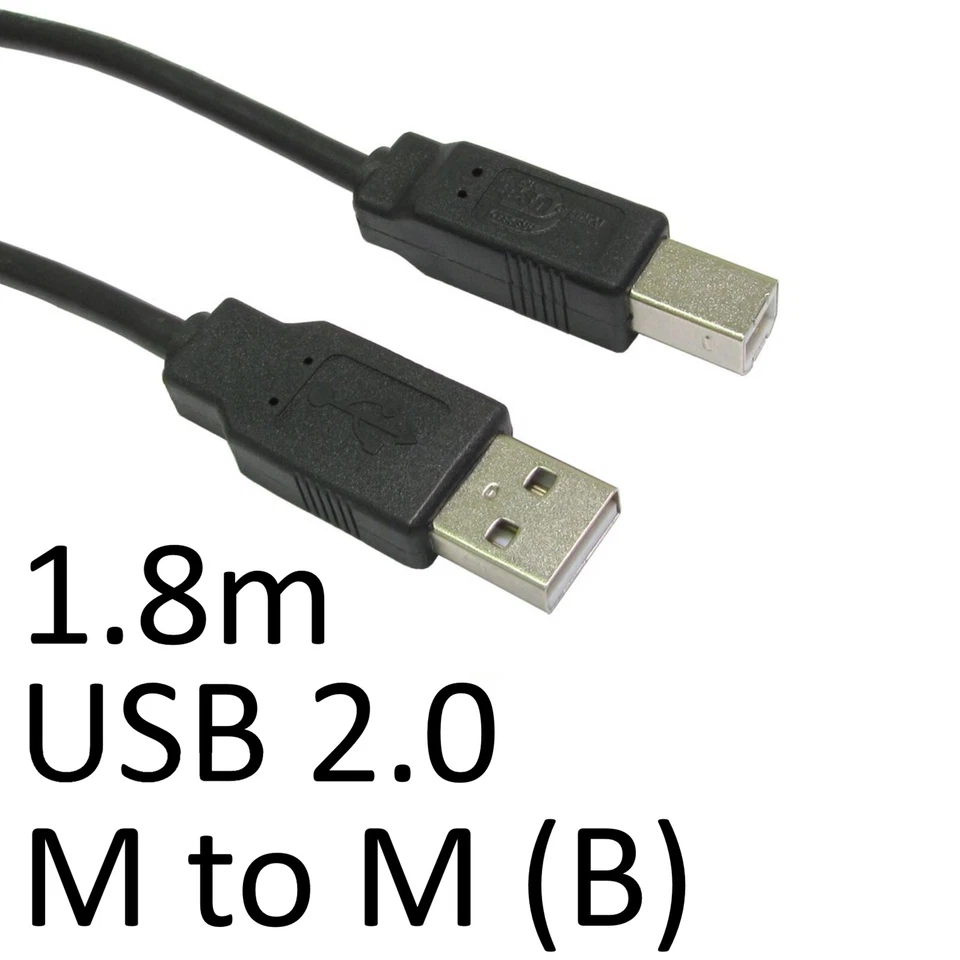 USB Cable for HP 2630 3630 3636 2632 4527 4520 4524 4522 6230 6830 Printers UK - Image 1 of 1