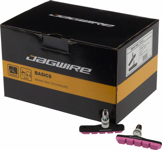 Jagwire Mountain Sport Brake Pads Threaded Post Box of 25 Pair Pink - Image 1 of 1