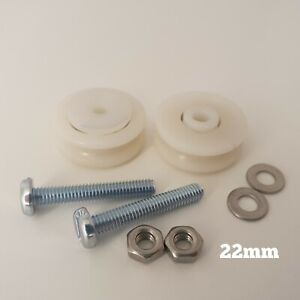 Greenhouse Door Wheels 22mm With Nuts & Bolts Greenhouse Spares Free Postage