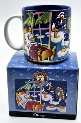 Taza de café vintage Donald Duck Dreaming 1994 The Disney Store con caja Foto 1 de 4