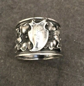 Art Nouveau Napkin Ring Unger Brothers Sterling Silver  - Picture 1 of 6