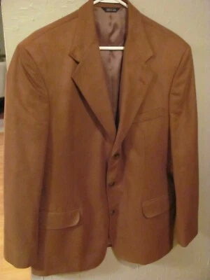 PARA HOMBRES TALLA 42R NORMA THOMPSON BRONCEADO CAMEL MOLESKN GAMUZA BLAZER TRAJE ABRIGO DEPORTIVO CHAQUETA  Foto 1 de 4