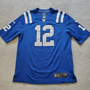 Indianapolis Colts Jersey Mens Medium Blue White Nike On Field Andrew Luck NFL - Picture 1 of 17
