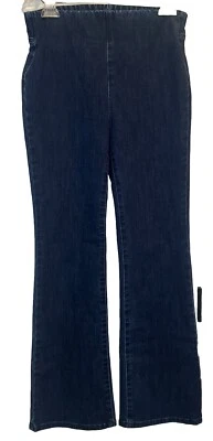 柔软环绕牛仔裤女式蓝色拉靴型牛仔裤弹力 S 码 — 第 1/4 张图片