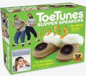 TOE TUNES Prank Gag Funny PARODY Joke Gift Box Fake musical slipper speakers - Picture 1 of 12