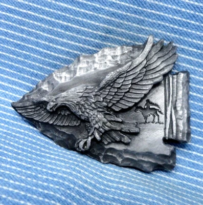 Hebilla de cinturón punta de flecha águila diseño nativo del suroeste de colección años 80 Siskiyou .TYC477 Foto 1 de 4