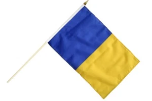 Blau-Gold Stockflagge Flaggen Fahnen Stockfahne 30x45cm - Bild 1 von 1