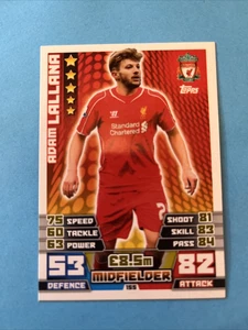 Adam Lallana Liverpool FC Match Attax 2014/15 Football Card - Picture 1 of 1