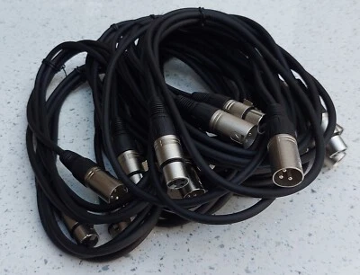 10 x XLR  - Link/Mic Cables 2Metre Bulk Packed. Good Quality Cable & Connectors  - Image 1 of 4