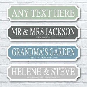 Personalised Street Sign, Family Name Mr & Mrs Vintage Garden Bar Sign - Picture 1 of 9