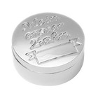 Milchzahndose Zahndose  versilbert Taufgeschenk  rund mein erster Zahn  Tooth Box