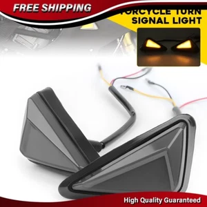2X White/Amber LED Motorcycle Flush Mount Turn Signal Indicator Blinker Light - Picture 1 of 13