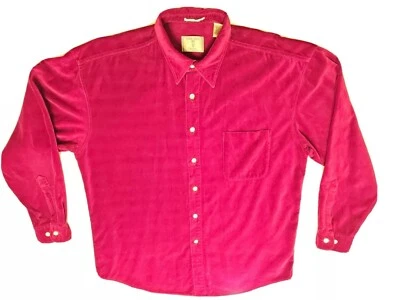 Camisa Birmania Bibas Clásica 100% Botón Delantero Manga Larga Granate Para Hombres Grande Foto 1 de 4