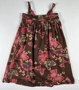 Gap Kids Girls Size Small 6/7 Summer Sleeveless Brown Butterfly Dress - Picture 1 of 14