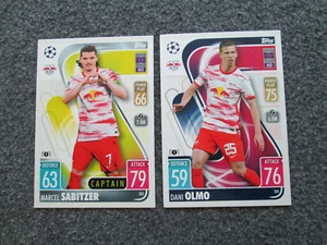 Two 2021-22 Topps Match Attax RB Leipzig Dani Olmo Marcel Sabitzer - Picture 1 of 2