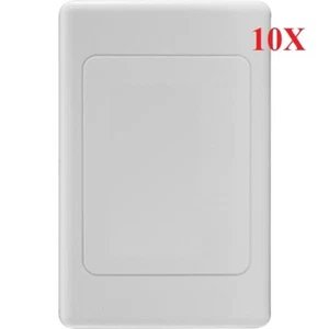 10X White Wall Plate Blank Wallplate BlankPlate Outlet Cover for Light Switch - Picture 1 of 2