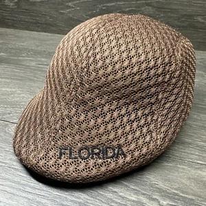 Brown Florida Men's Summer Beret Cap Hat Size 58 - Picture 1 of 2