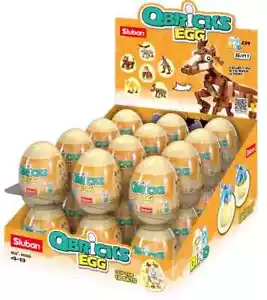 Sluban B0968 QBRICKS EGG - MAMMALS SOLD AS A DISPLAY OF 24 - Picture 1 of 1