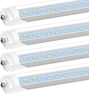 T8/T10/T12 8FT LED Tube Light Bulbs, 50W 6000LM, 5000K Daylight White, 8 Foot Si - Picture 1 of 7