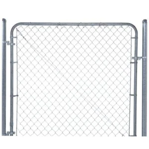Expandable Chain Link 6 ft. W x 4 ft. H Galvanized Steel Fence Gate Kit - Picture 1 of 7