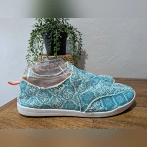 Vionic Beach Collection Malibu Slip-On Sneaker Womens Size 9 Blue And White - Picture 1 of 7