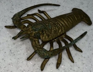 Gamberi aragosta ottone vintage ~ gamberi ~ crostacei ~ statuina gamberi ~ fermacarte ** LEGGI * - Foto 1 di 7