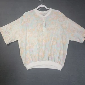 vintage Oak Hill women's shirt Size XL floral cardigan blouse - Picture 1 of 10