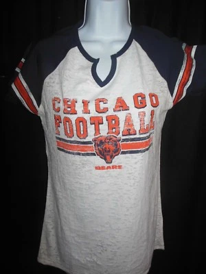 Chicago Bears Women's NFL Team Apparel Stone Shear Wash Design Shirt - Image 1 of 4