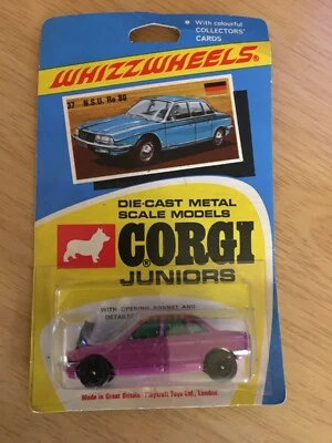 Vintage Corgi Juniors Whizzwheels Purple NSU RO 80 Black Hood ( Rare ) Sealed - Image 1 of 4