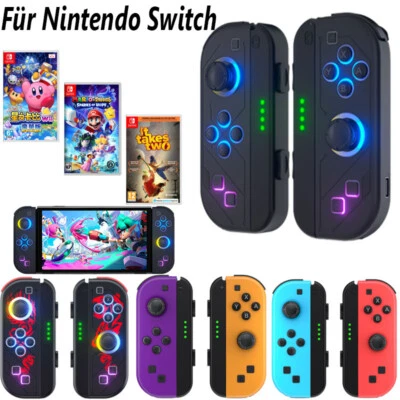 BONACELL 2025 2er Set für Joy con Wireless Game Controller für Nintendo Switch/ Lite/OLED