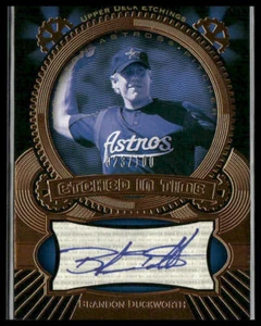 Brandon Duckworth #ET-BD 2004 Upper Deck Etched in Time Autograph Blue #/100 - Picture 1 of 2