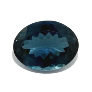 LONDON BLUE TOPAZ NATURAL 23.1 x 17.65 MM OVAL CUT AAA F-5193 - Picture 1 of 1
