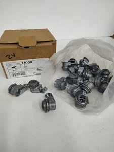 24 Emerson TA-38 Neer 1/2" Saddle Type Armored Cable Connector Die Cast Zinc Lot - Picture 1 of 1