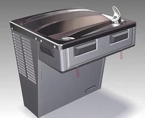 ELKAY EMABFDWSL WATER FOUNTAIN COOLER STAINLESS STEEL BAR FREE SINGLE L/R NEW - Picture 1 of 3